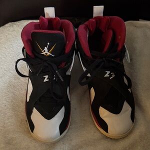 Jordan Kids Black, Red, and White Sneakers